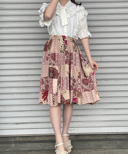 USED】花柄パッチワークスカート | vintage｜axesfemme online shop