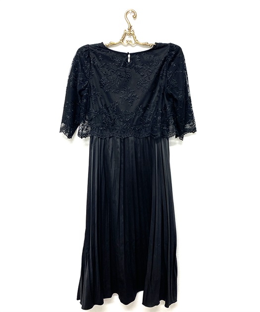 チュール刺繍×プリーツドレス | vintage｜axesfemme online shop
