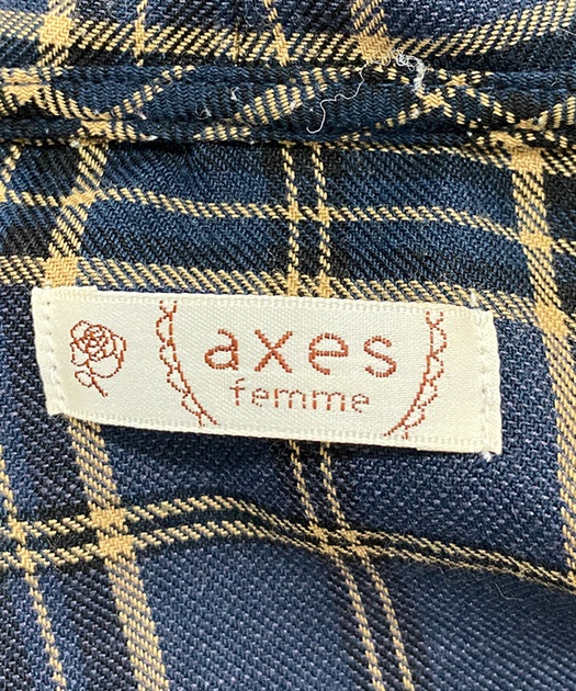 axesfemme】ラッフル襟チェック柄ワンピース | vintage｜axesfemme